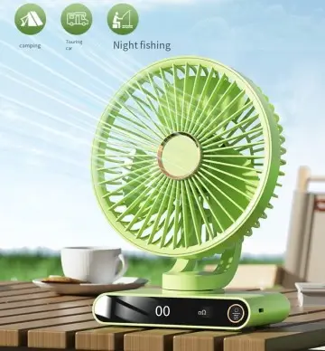 Multifunctional Shaking Head Small Fan with Night Light