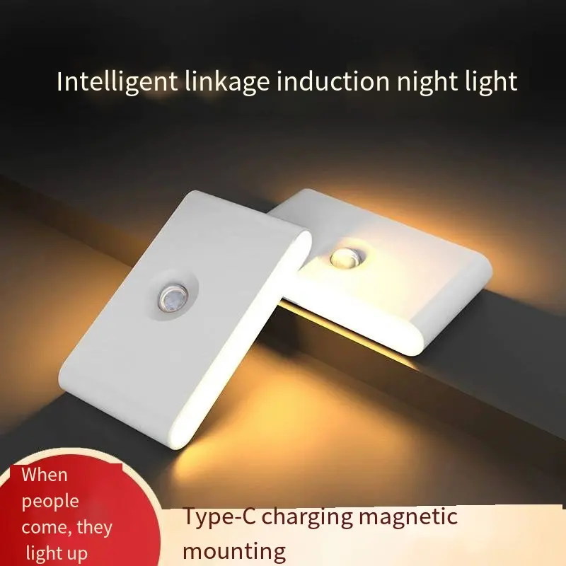 Automatic Night Light with Human Body Sensor - Magnetic Bedside Lamp