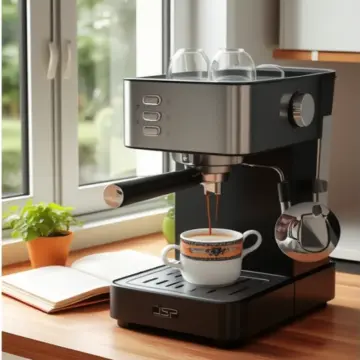 DSP Semi-Automatic Espresso Machine with Milk Frother