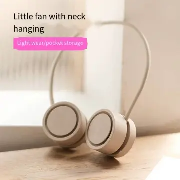 Mini Neck Fan Organizer Portable Neck Fan Lazy Usb Rechargeable Bladeless Neck Fan