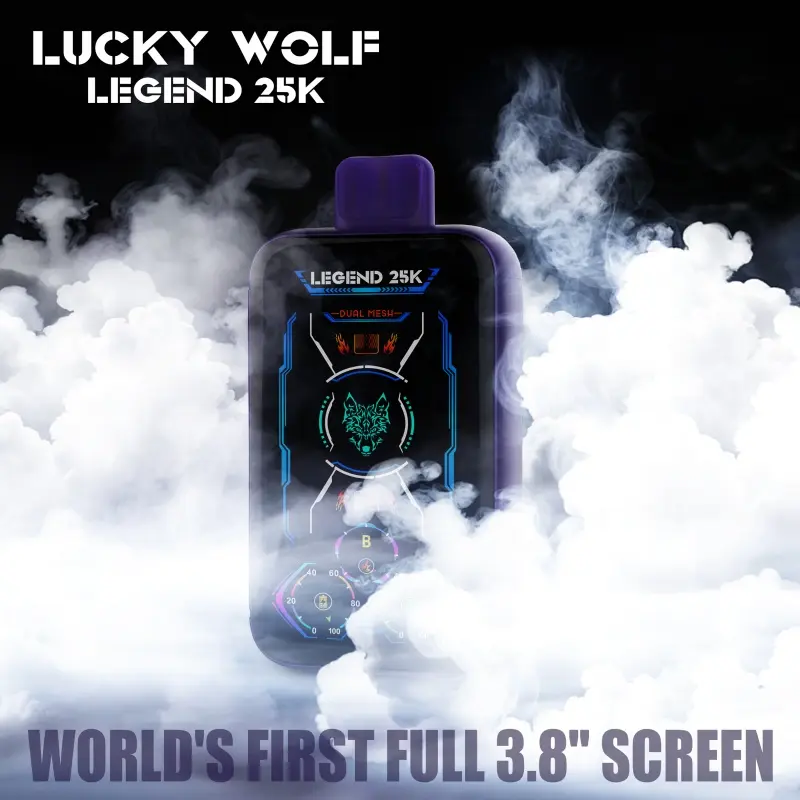 LUCKYWOLF LEGEND 25K QUIT SMOKING ALTERNATIVE MAGIC: 25,000 Puffs Progressive Nicotine Reduction Healthy Transition Disposable E-cigarettes