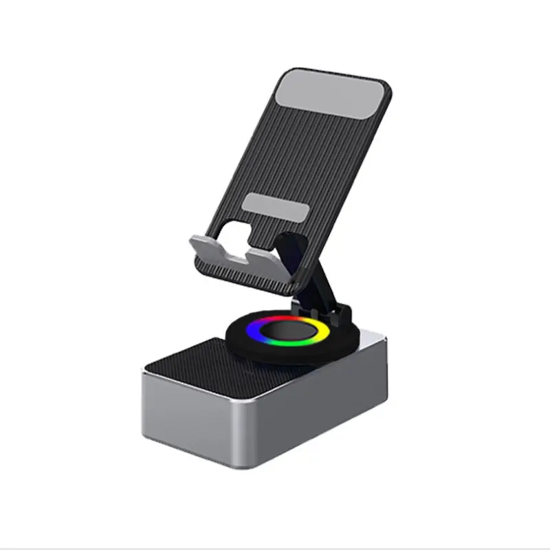 Four-In-One Rechargeable Model Tablet Phone Stand Wireless Bluetooth Speaker Desktop 360 Rotating Sound